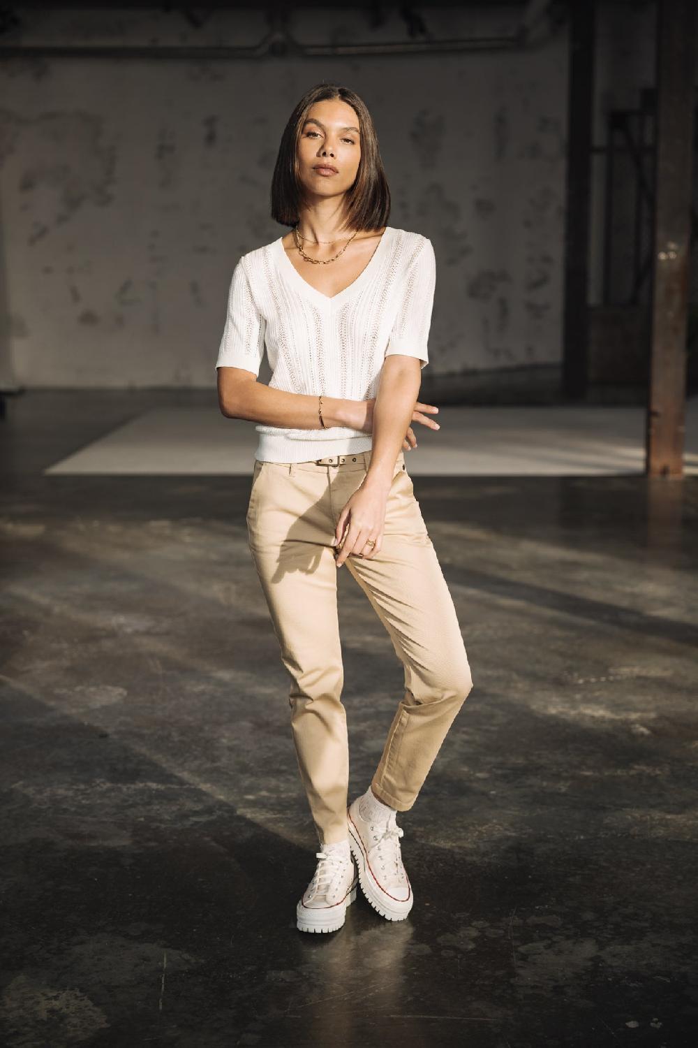 Freeman T. Porter Claudia Felicita Pantalon Chino Femme Irish Cream