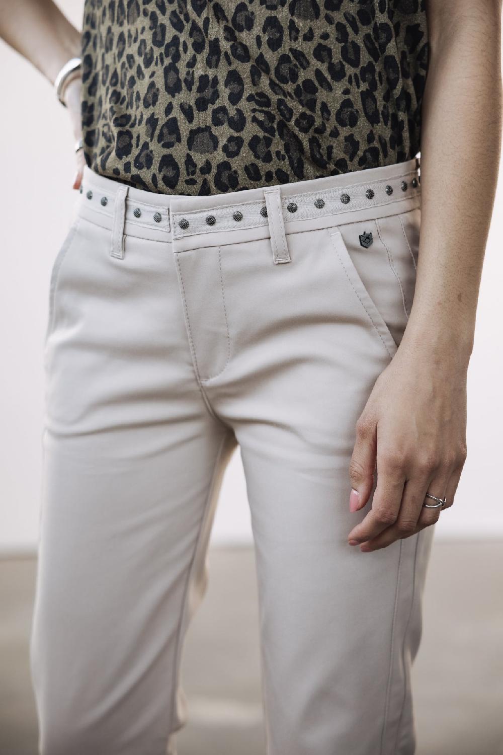 Freeman T. Porter Claudia Polyneo Light Pantalon Slim Femme Beige