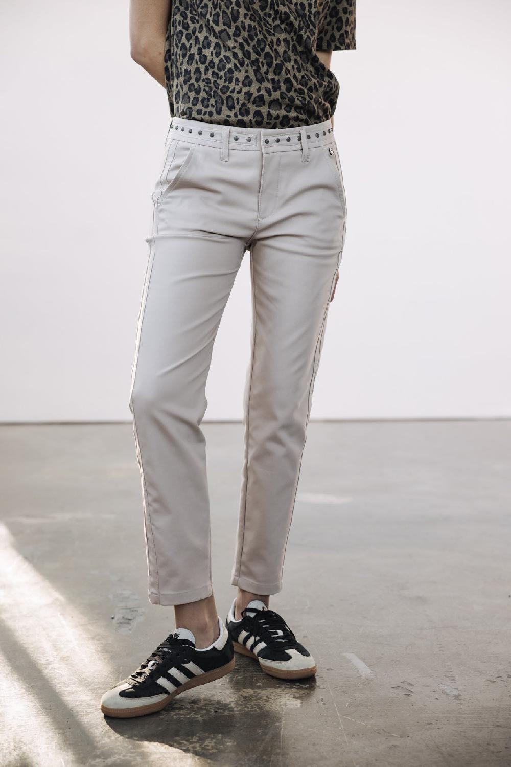 Freeman T. Porter Claudia Polyneo Light Pantalon Slim Femme Beige