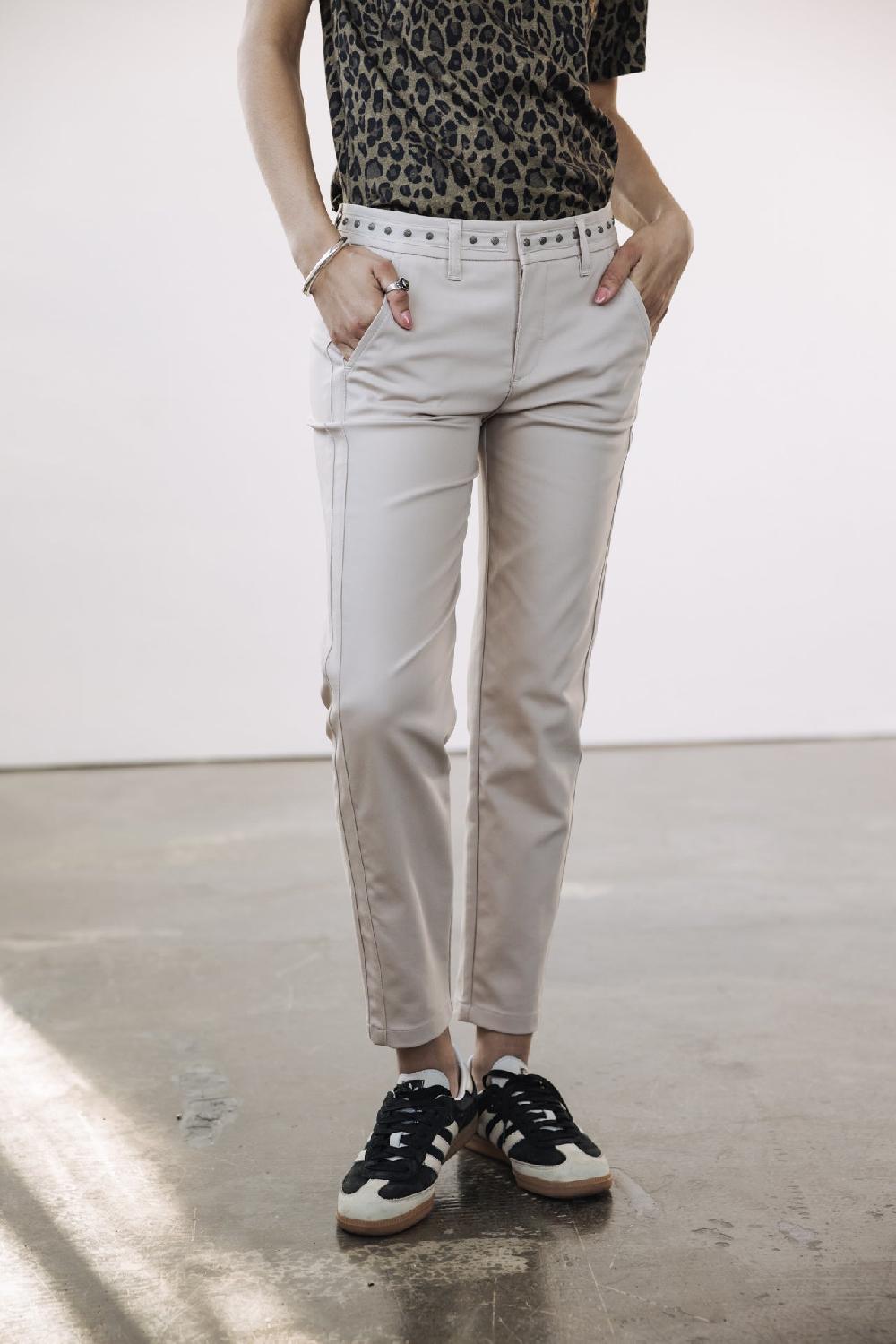 freeman t. porter Claudia Polyneo Light Pantalon slim Femme beige