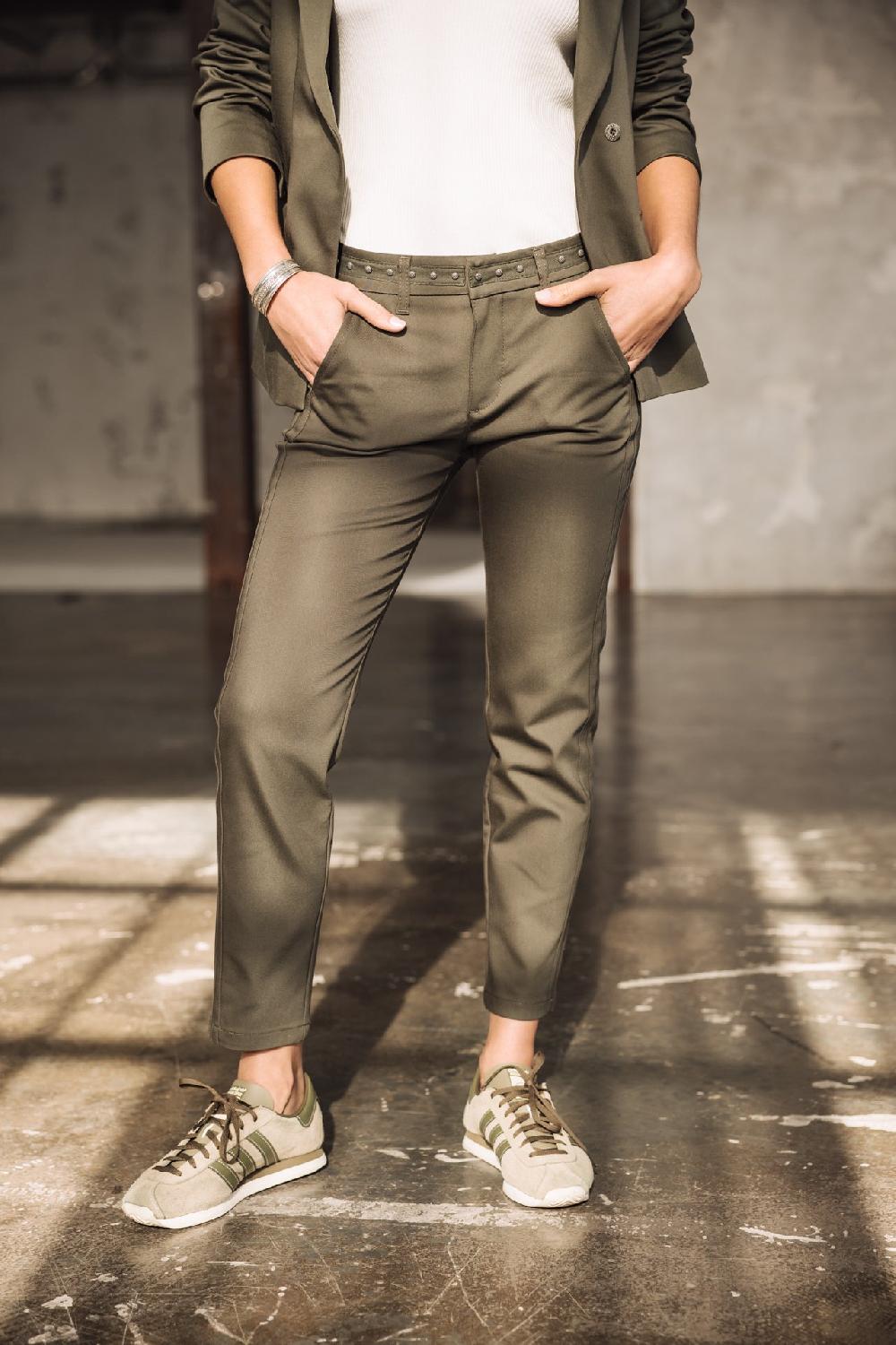 Freeman T. Porter Claudia Polyneo Light Pantalon Slim Femme Four Leaf Clover