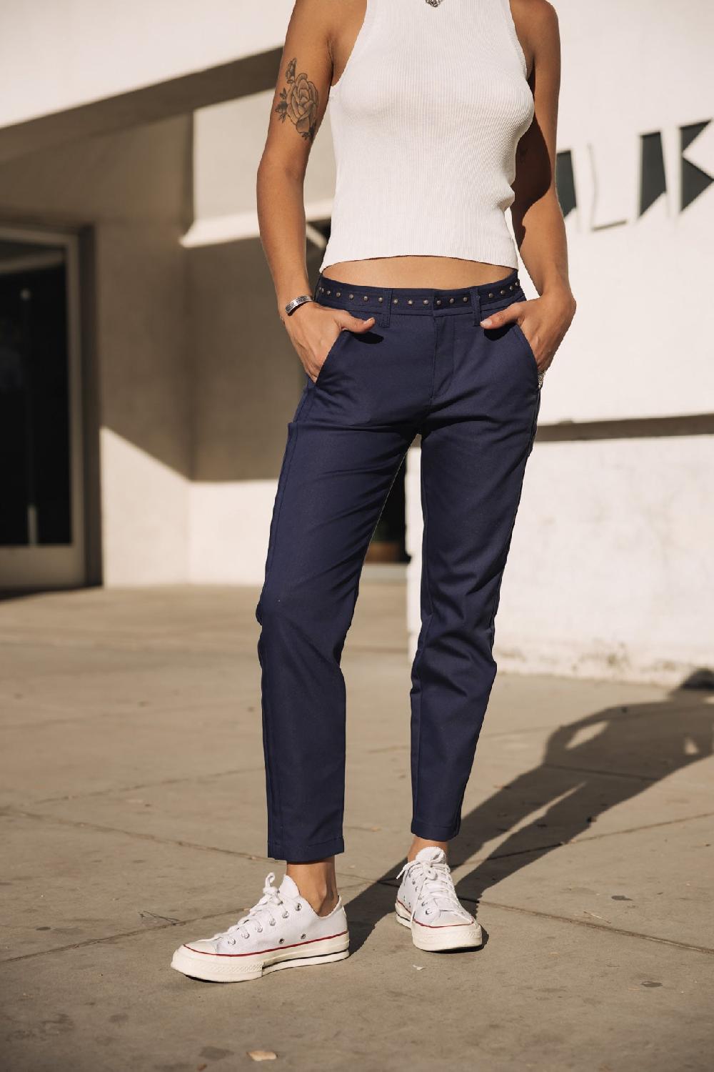 freeman t. porter Claudia Polyneo Light Pantalon slim Femme indigo