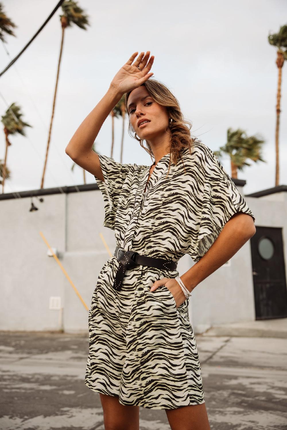 freeman t. porter Clotilda Green Tiger Combishort Femme original