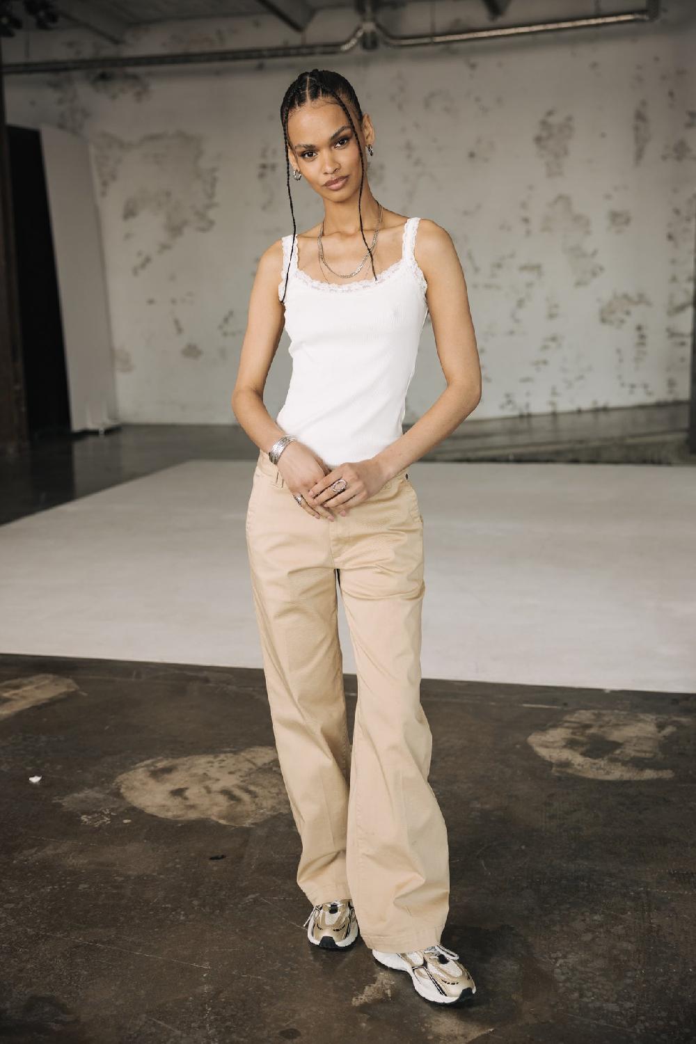 Freeman T. Porter Dansy Lace Débardeur Dentelle Femme White