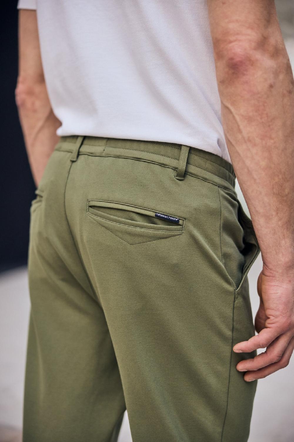 Freeman T. Porter Derek Comfy Pantalon Relax Homme Deep Lichen Green