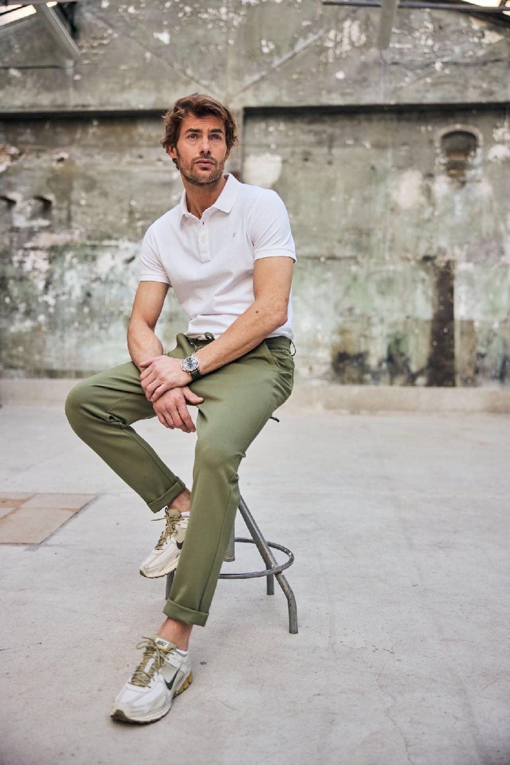 Freeman T. Porter Derek Comfy Pantalon Relax Homme Deep Lichen Green