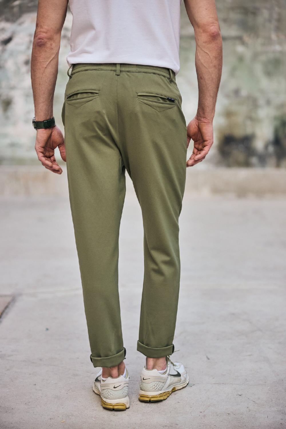 Freeman T. Porter Derek Comfy Pantalon Relax Homme Deep Lichen Green