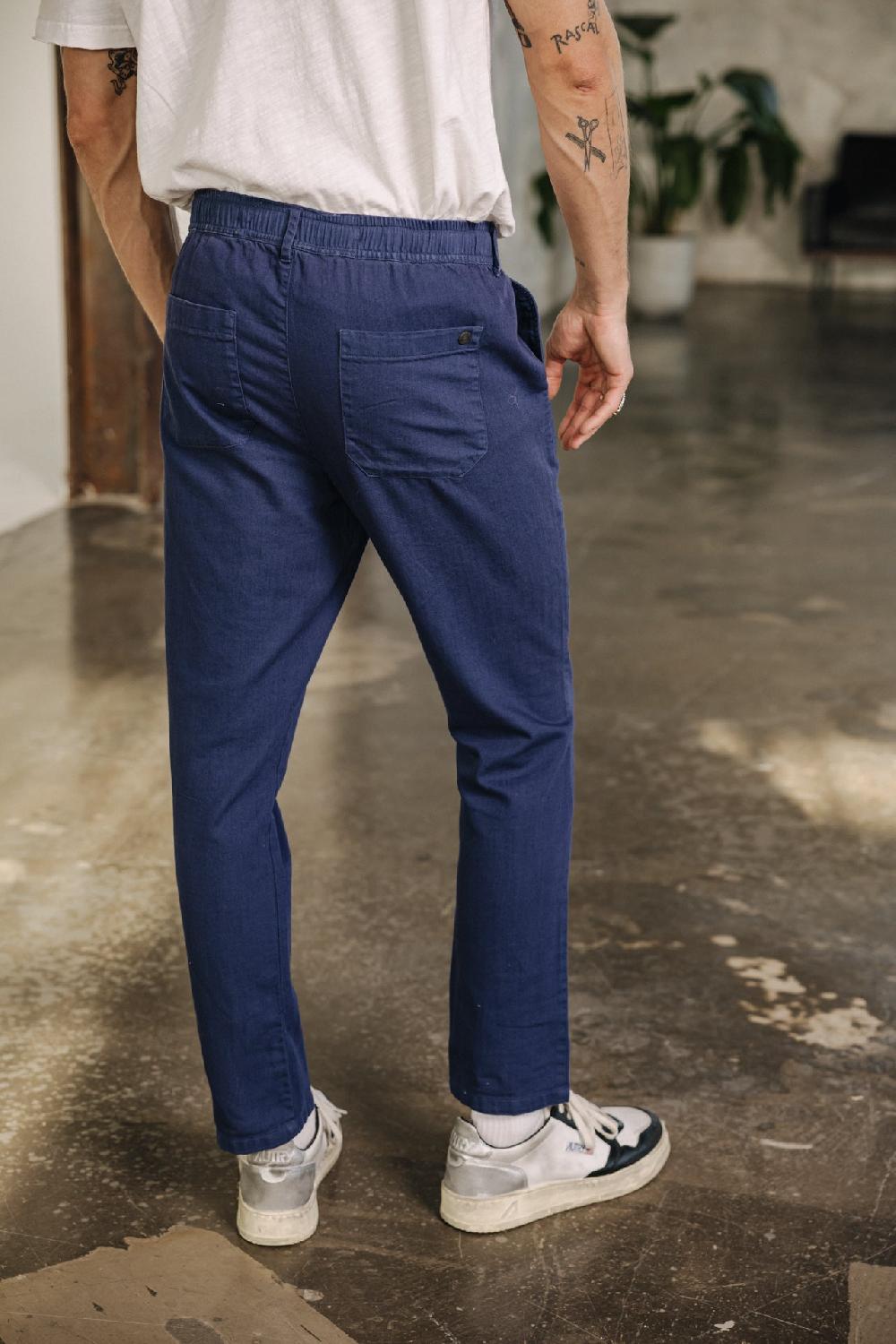 Freeman T. Porter Derek Cot Slub Pantalon Relax Homme Blueprint