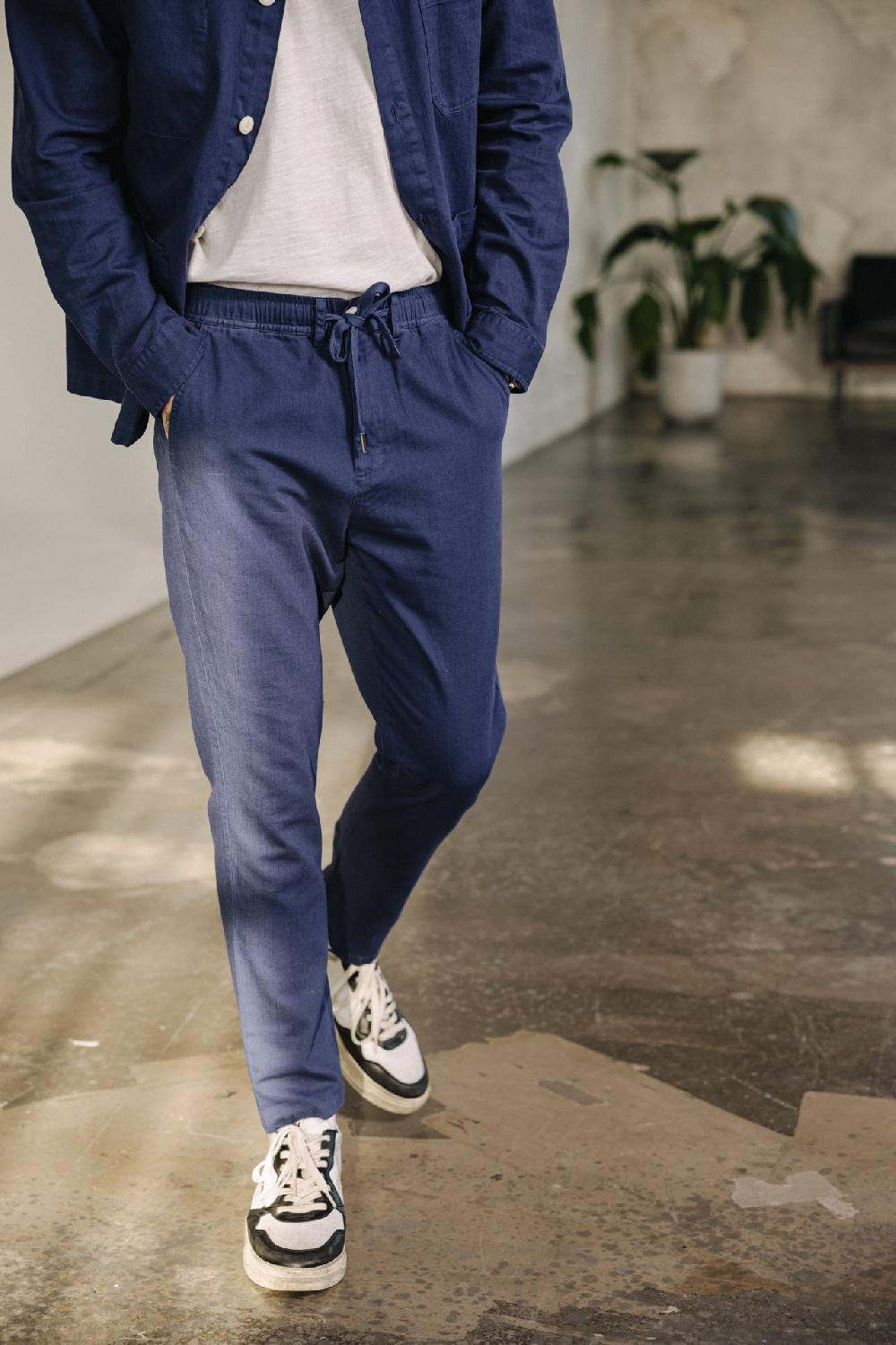 freeman t. porter Derek Cot Slub Pantalon relax Homme blueprint