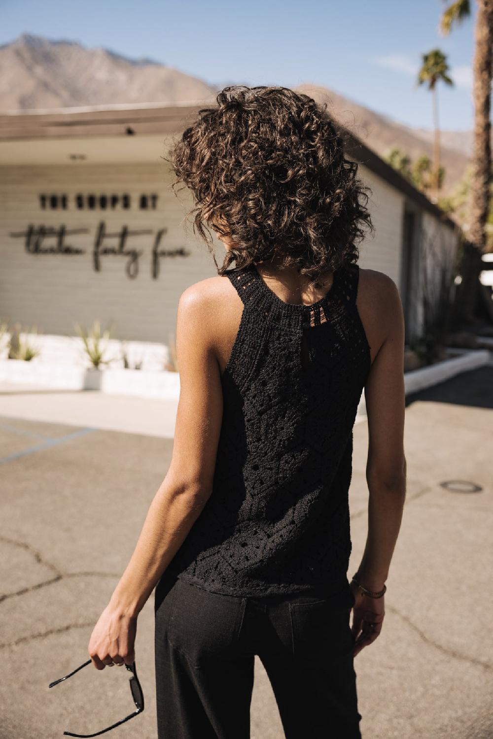 Freeman T. Porter Donia Crochet Débardeur Femme Black