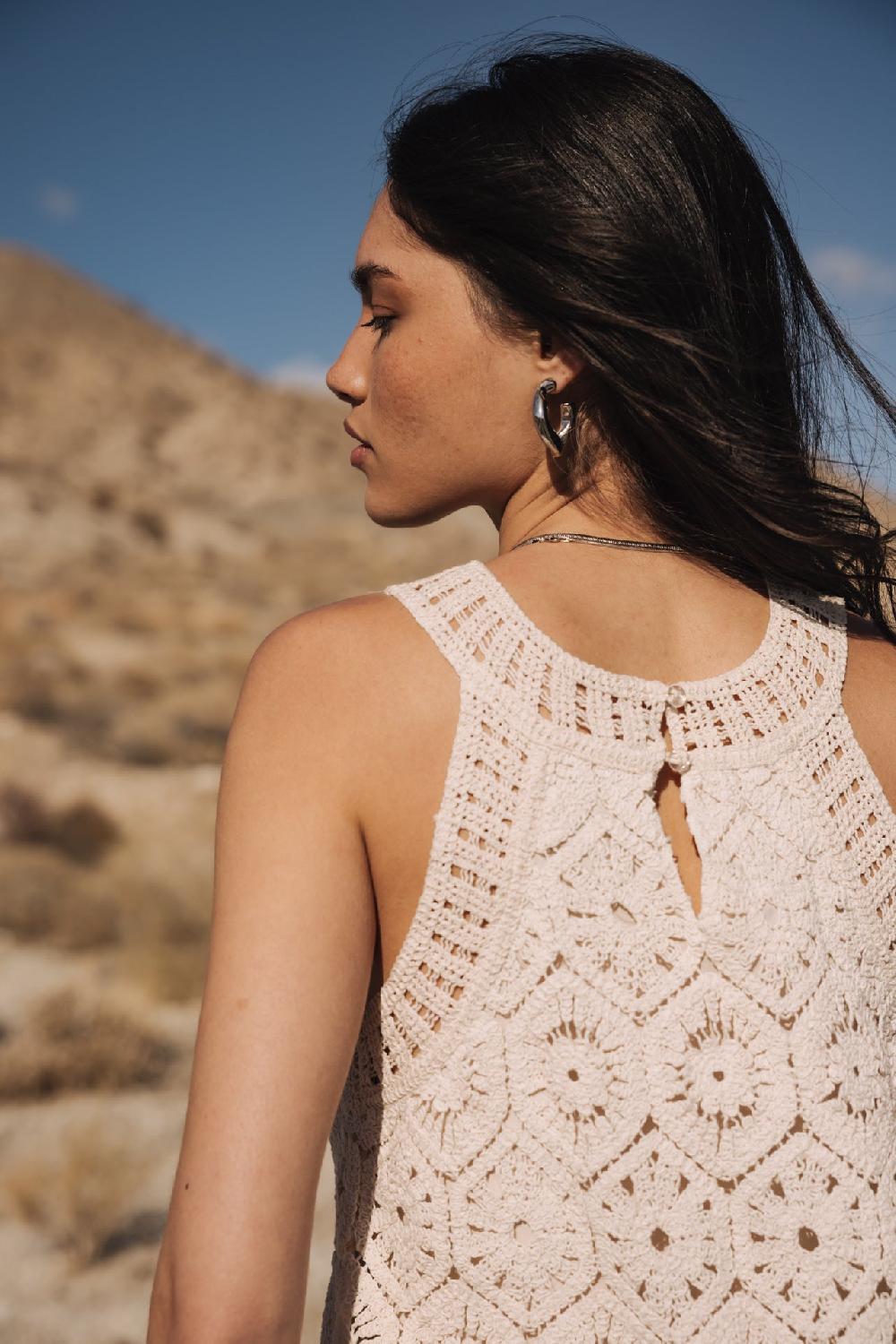 Freeman T. Porter Donia Crochet Débardeur Femme Ecru