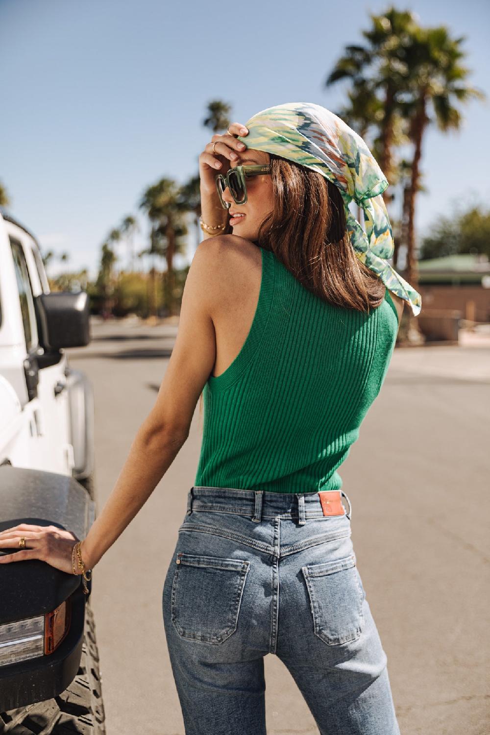 Freeman T. Porter Dorothea Débardeur En Maille Femme Deep Jungle