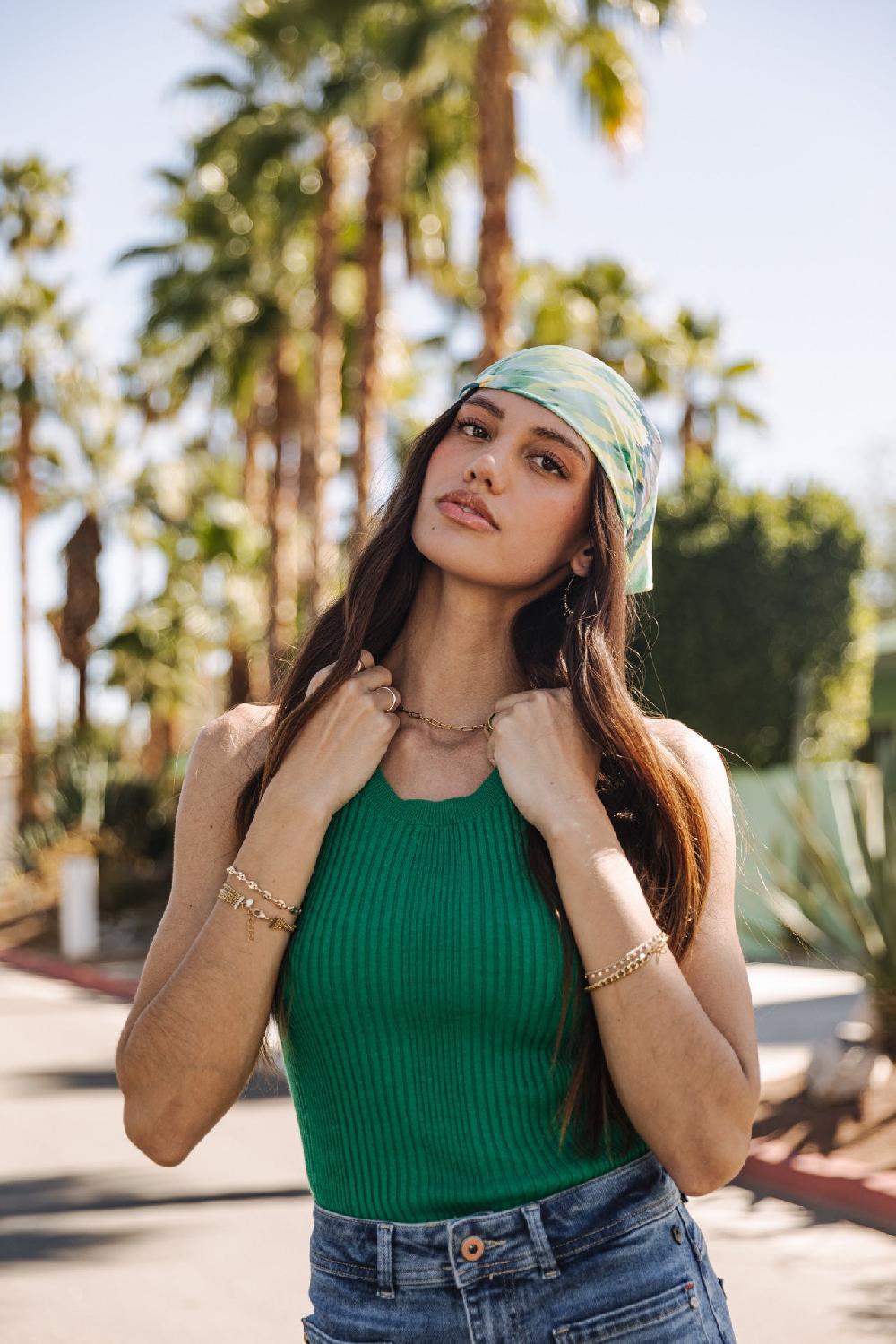 Freeman T. Porter Dorothea Débardeur En Maille Femme Deep Jungle