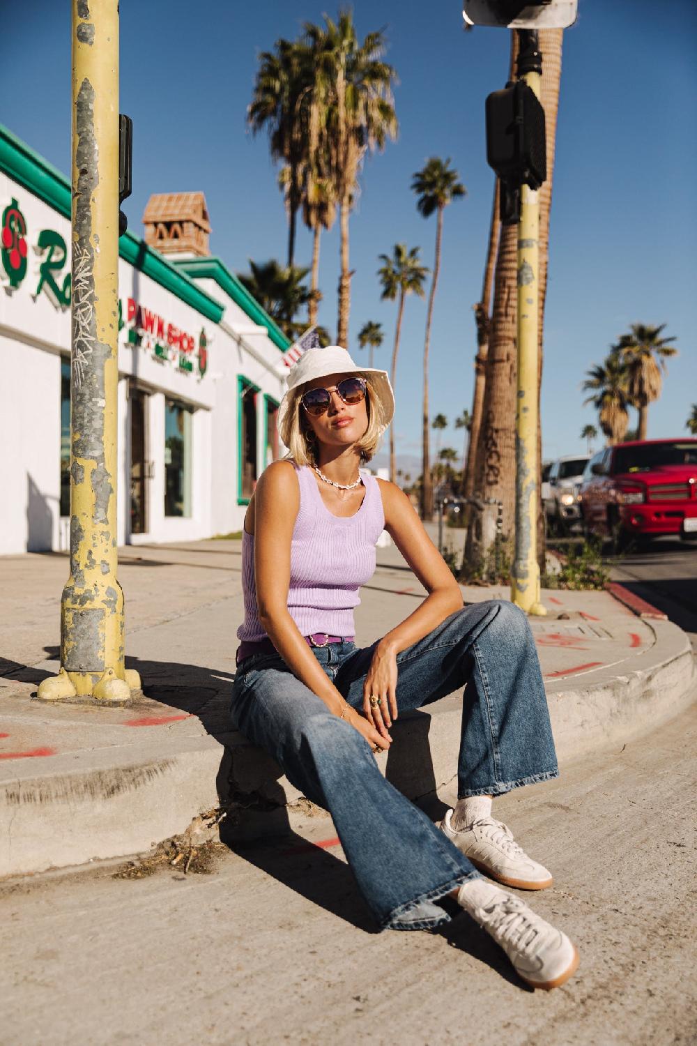 Freeman T. Porter Dorothea Débardeur En Maille Femme Mauve