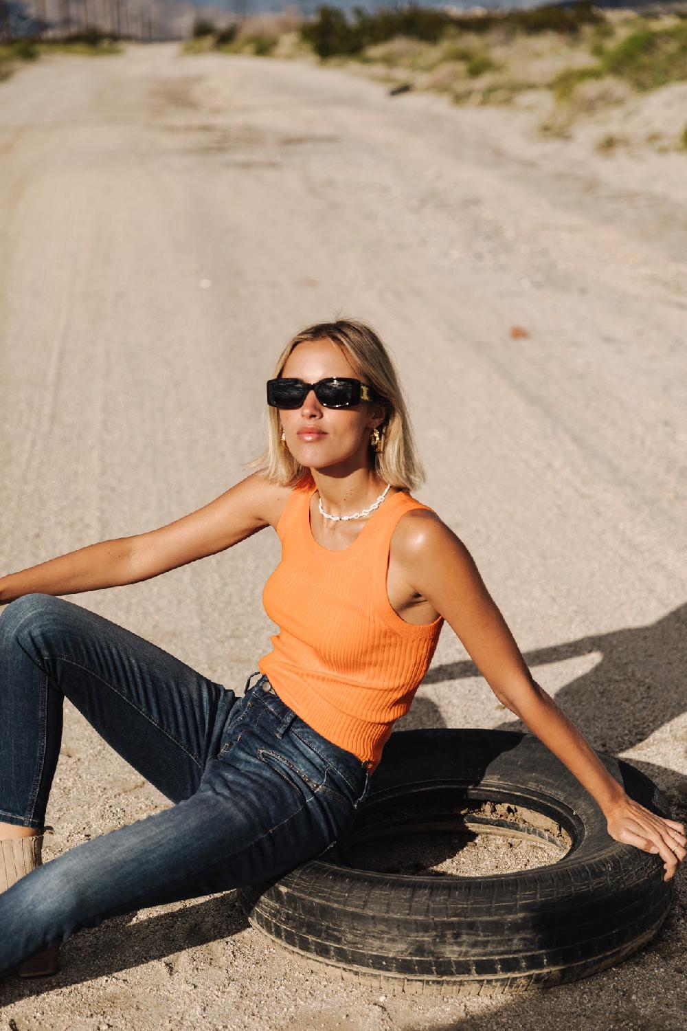 Freeman T. Porter Dorothea Débardeur En Maille Femme Setting Sun