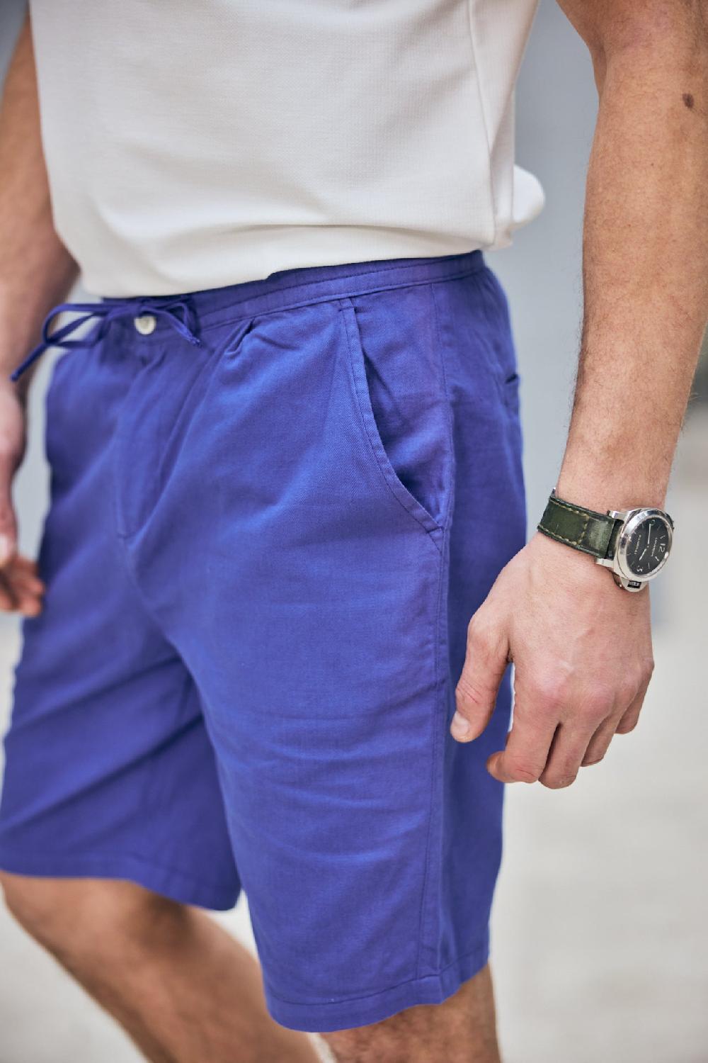Freeman T. Porter Doug Cot Slub Short Relax Homme Bluing
