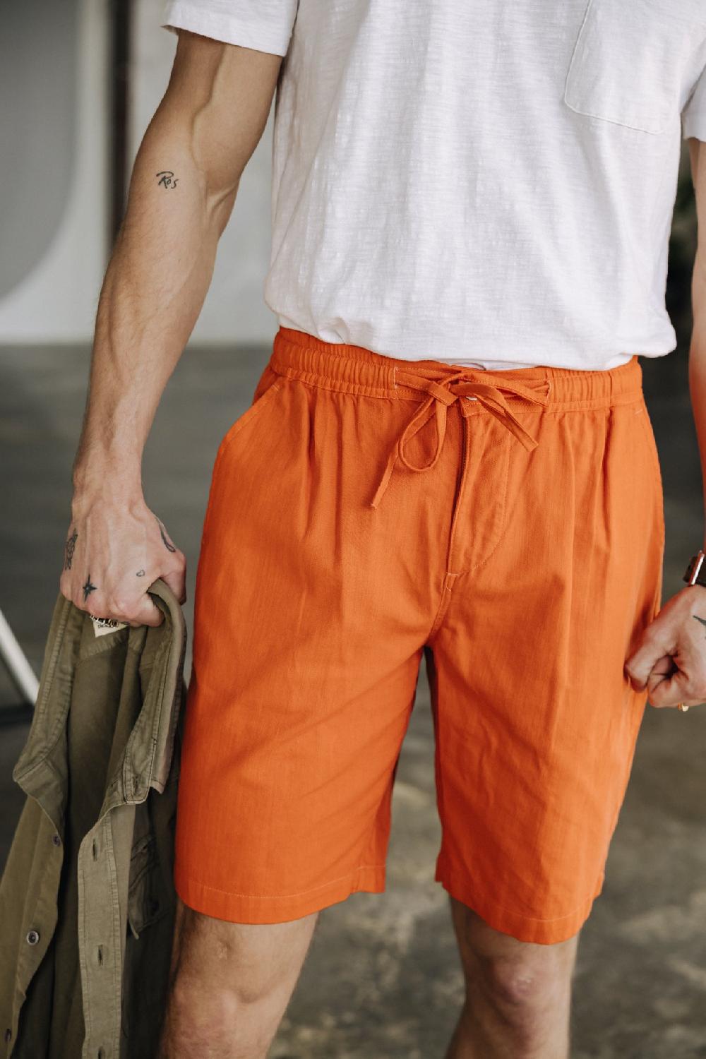 Freeman T. Porter Doug Cot Slub Short Relax Homme Firecracker