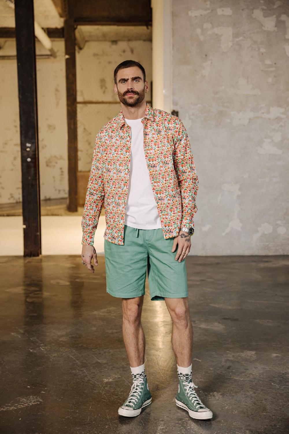 Freeman T. Porter Doug Cot Slub Shorts Relax Homme Feldspar