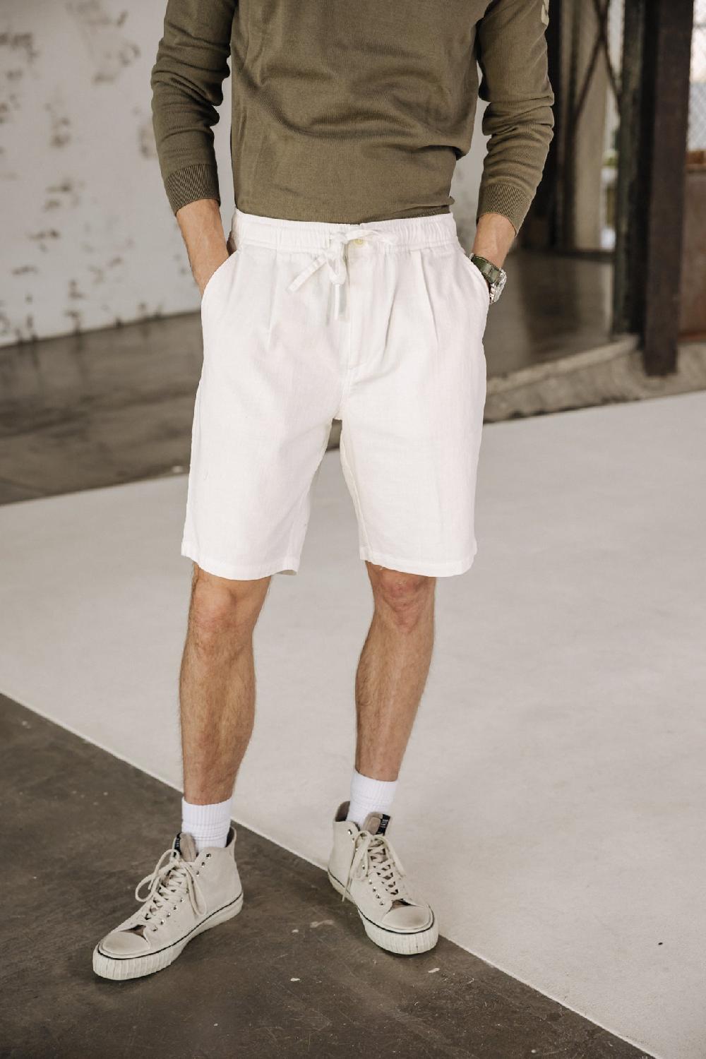 freeman t. porter Doug Cot Slub Shorts relax Homme snow white