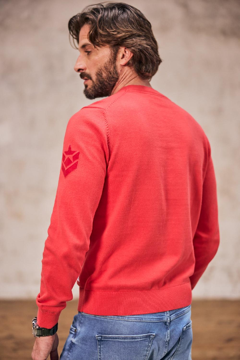 Freeman T. Porter Edgar Conwy Pull Col V Homme Firecracker