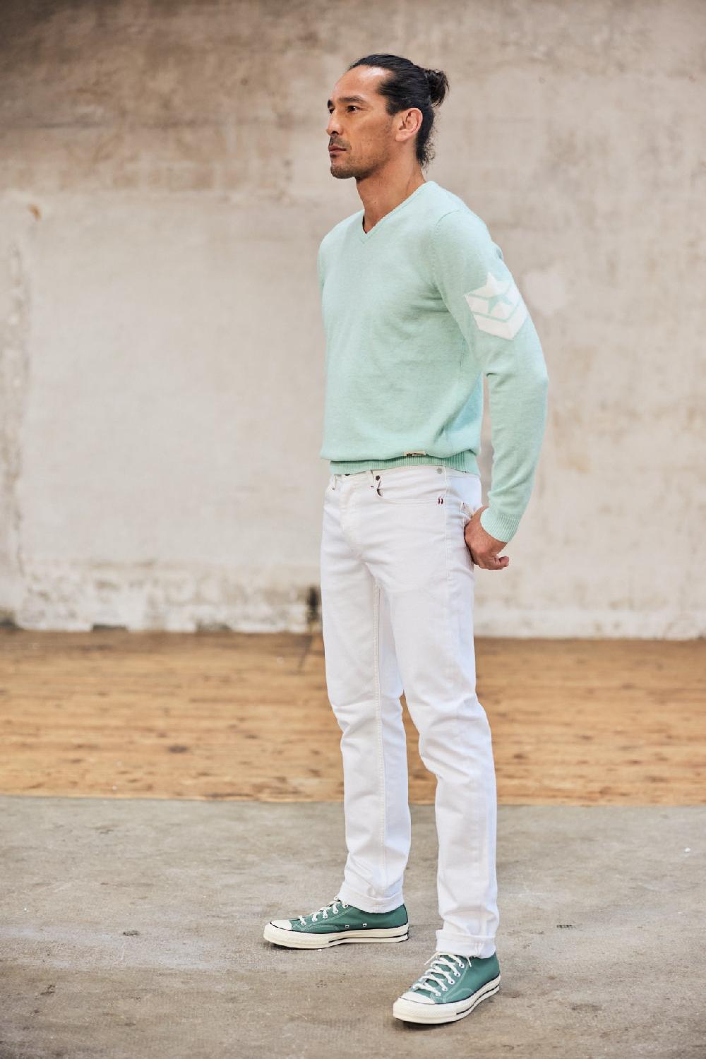 Freeman T. Porter Edgar Trosa Pull Col V Homme Glacier