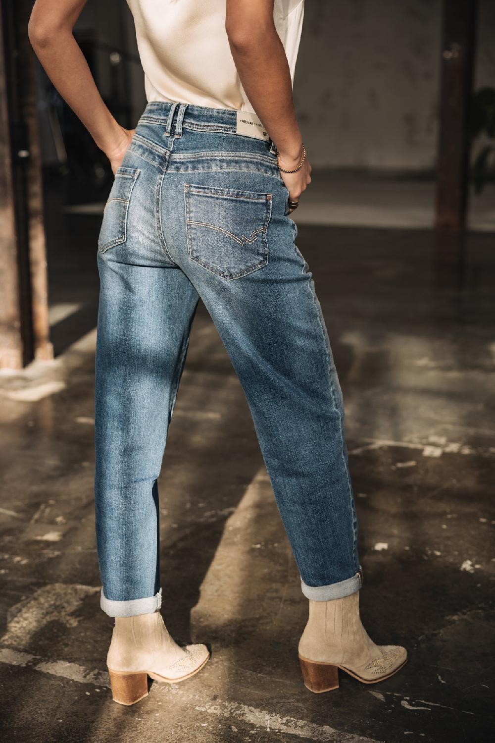 Freeman T. Porter Edita S-SDM Jeans Taille Haute Femme Sicilian