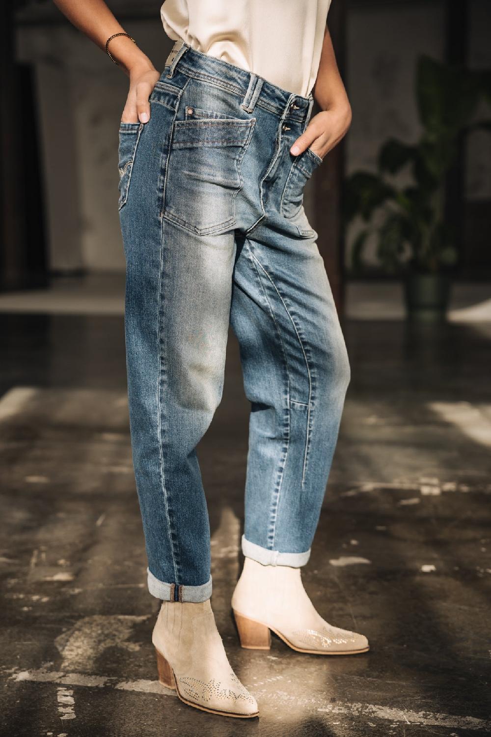 Freeman T. Porter Edita S-SDM Jeans Taille Haute Femme Sicilian