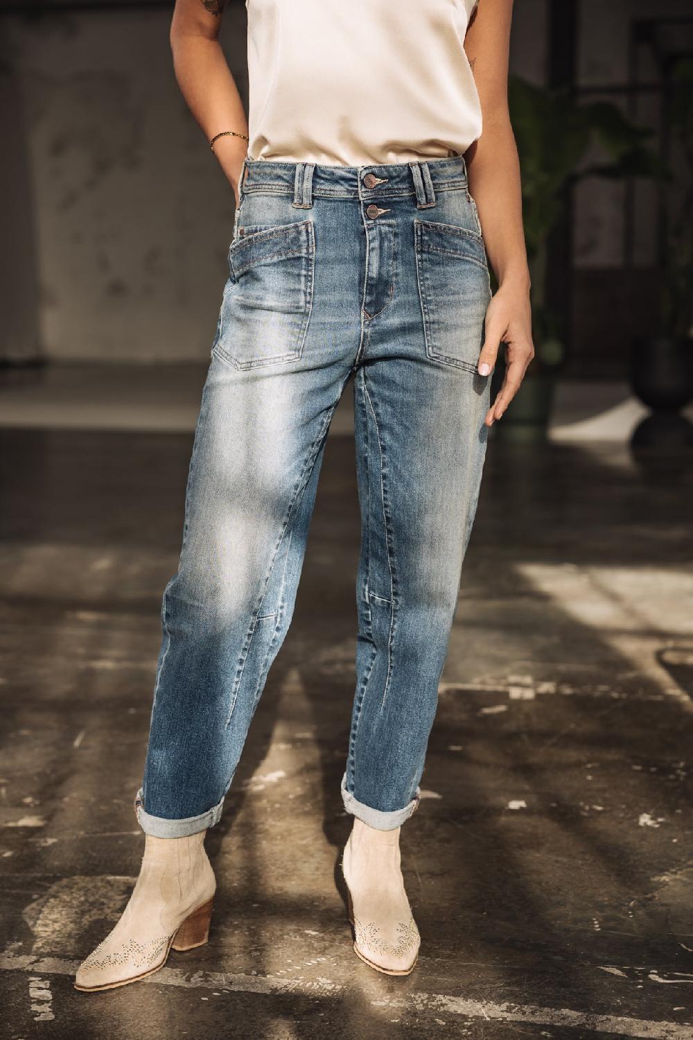 freeman t. porter Edita S-SDM Jeans taille haute Femme sicilian