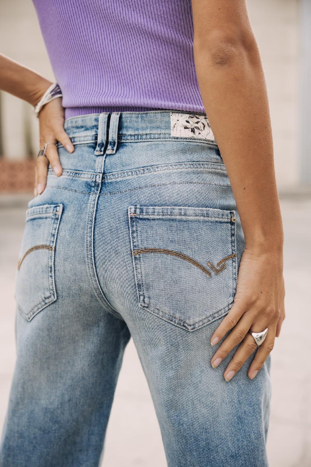 Freeman T. Porter Edita SDM Jeans Taille Haute Femme Palermo Med