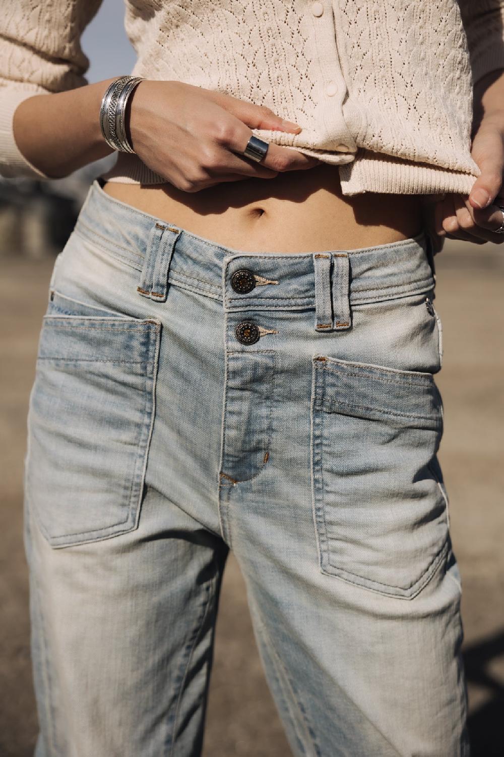 Freeman T. Porter Edita SDM Jeans Taille Haute Femme Solar