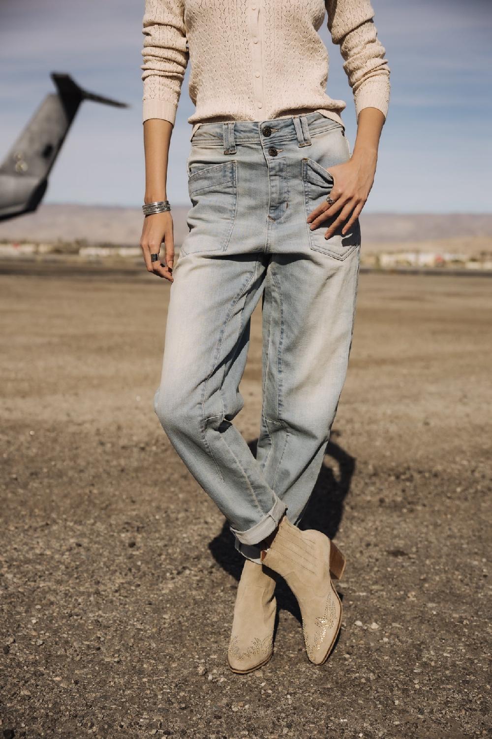 freeman t. porter Edita SDM Jeans taille haute Femme solar