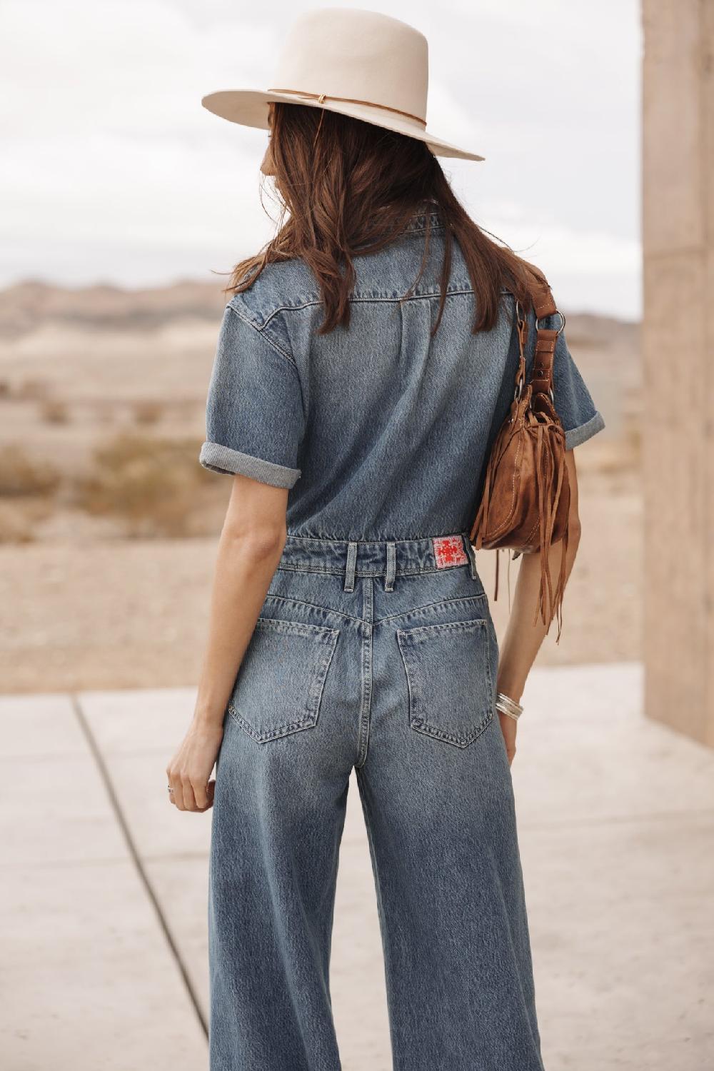 Freeman T. Porter Emily Denim Combinaison En Denim Femme Sevillanas