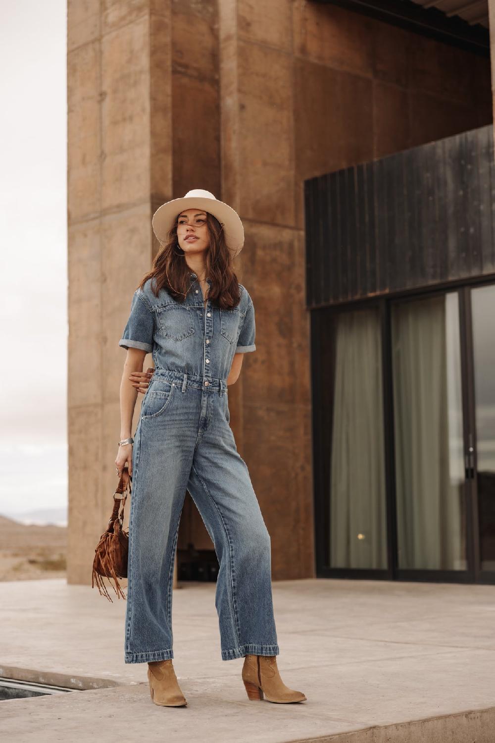 Freeman T. Porter Emily Denim Combinaison En Denim Femme Sevillanas