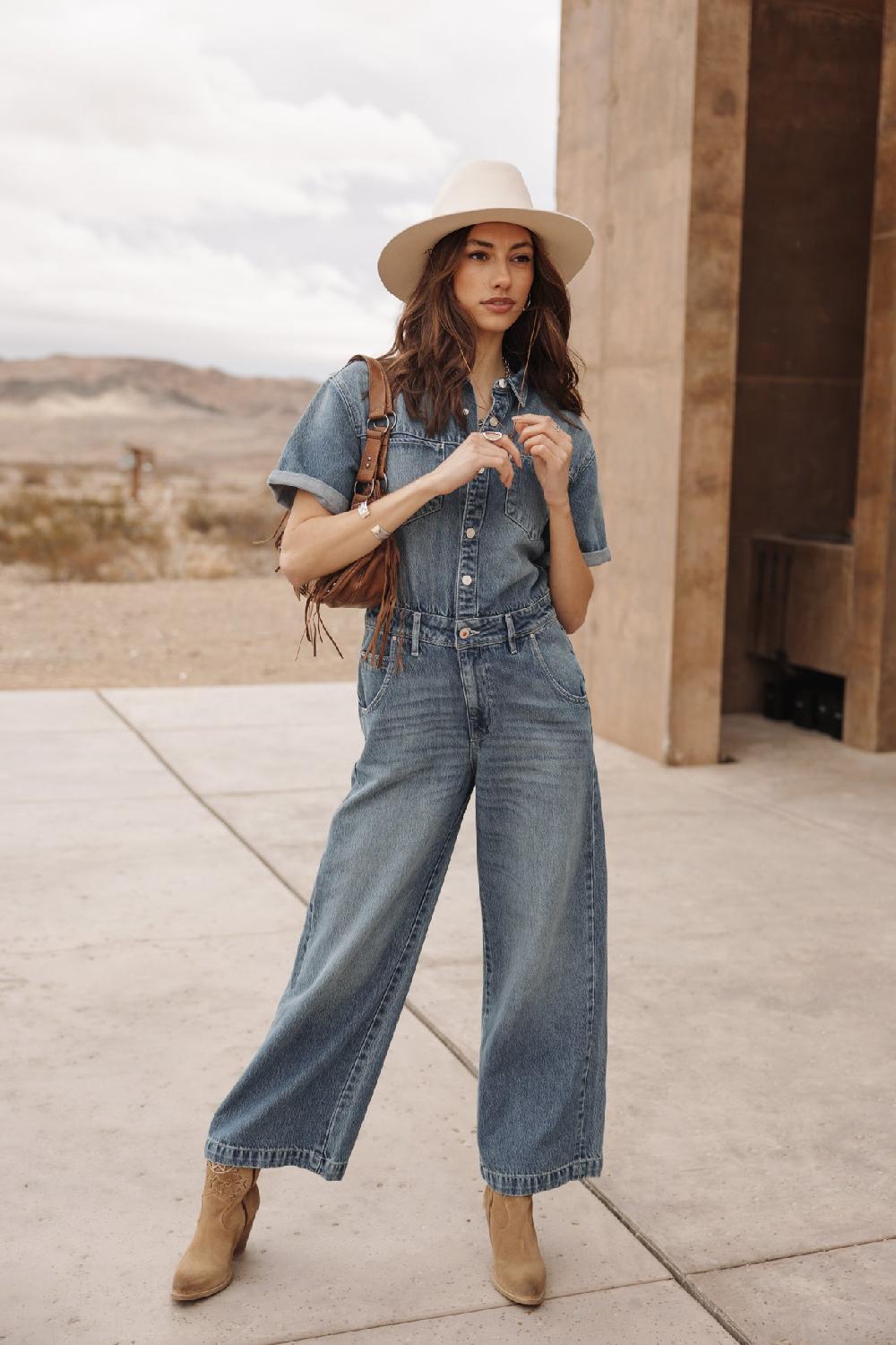 freeman t. porter Emily Denim Combinaison en denim Femme sevillanas