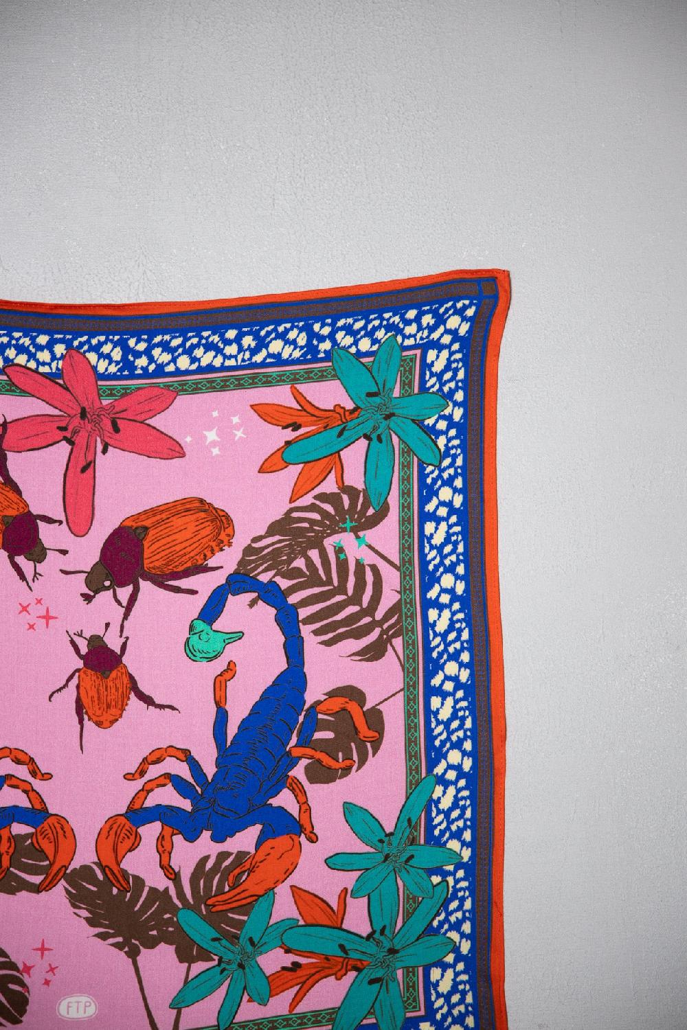 Freeman T. Porter Fathia Desert Wildlife Big Foulard Imprimé Femme Pink Frosting