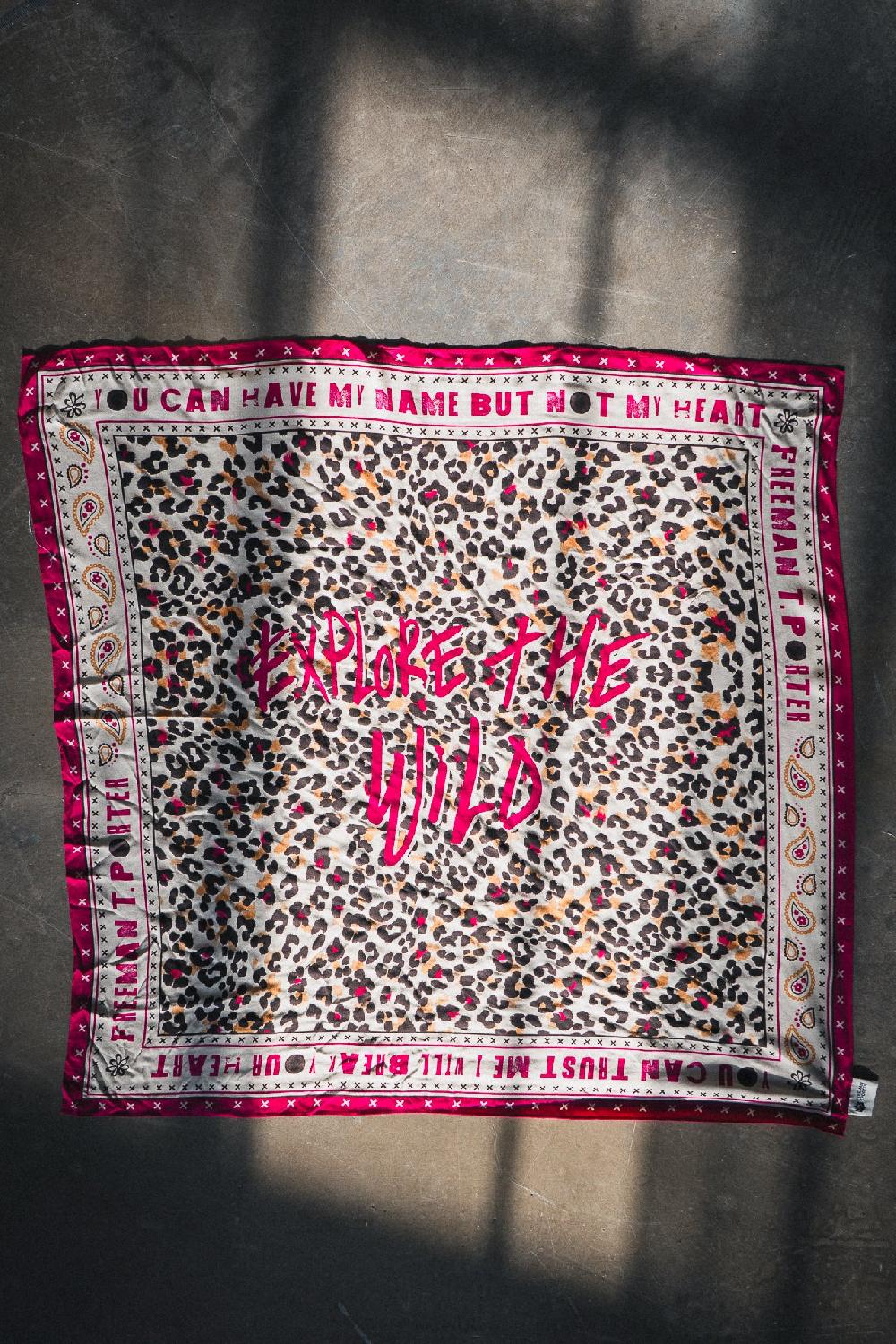 Freeman T. Porter Fathia Wild Leopard Big Foulard Imprimé Femme Pearled Ivory