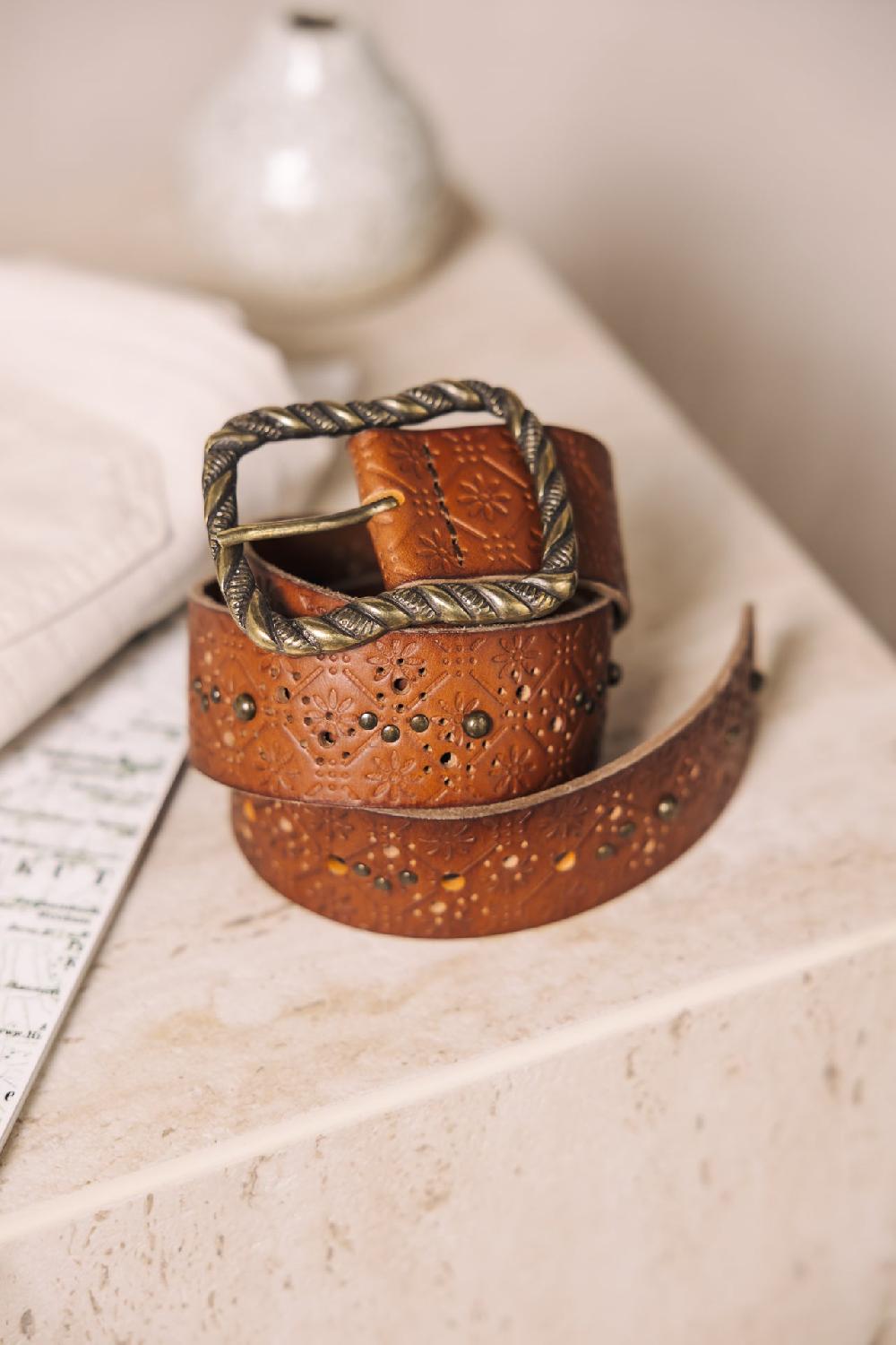 freeman t. porter Floralia Ceinture en cuir Femme tan