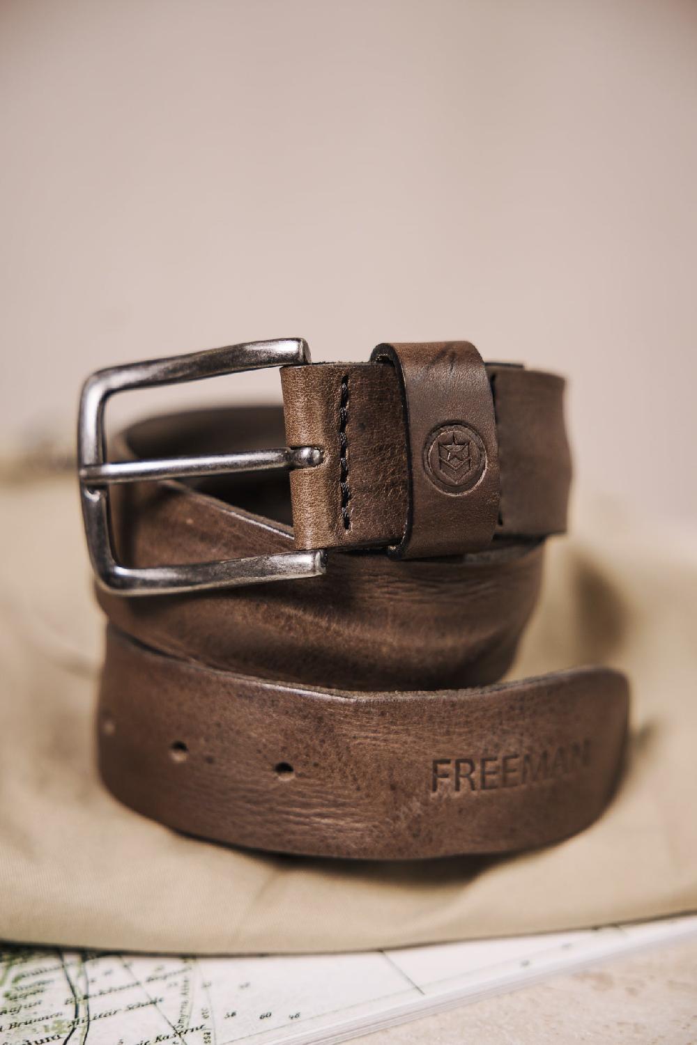 Freeman T. Porter Agust Ceinture En Cuir Homme Grey