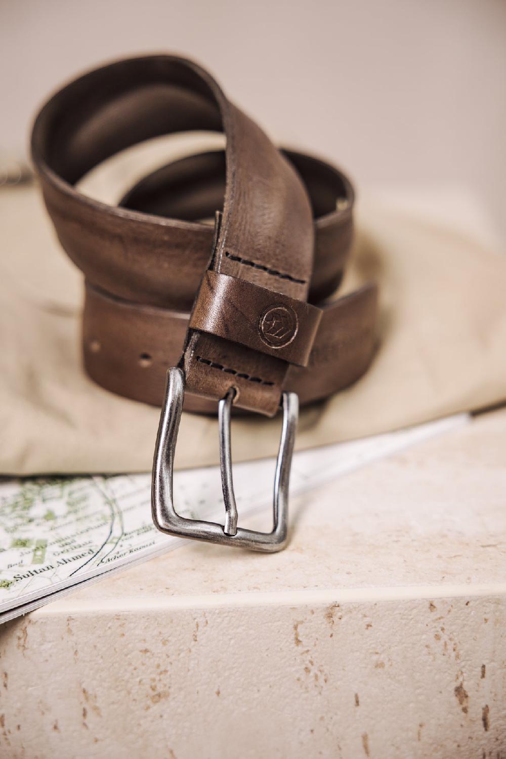 freeman t. porter Agust Ceinture en cuir Homme grey