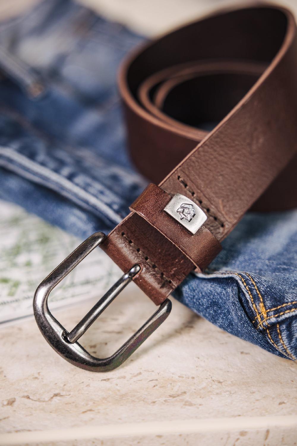 freeman t. porter Axen Ceinture en cuir Homme brown