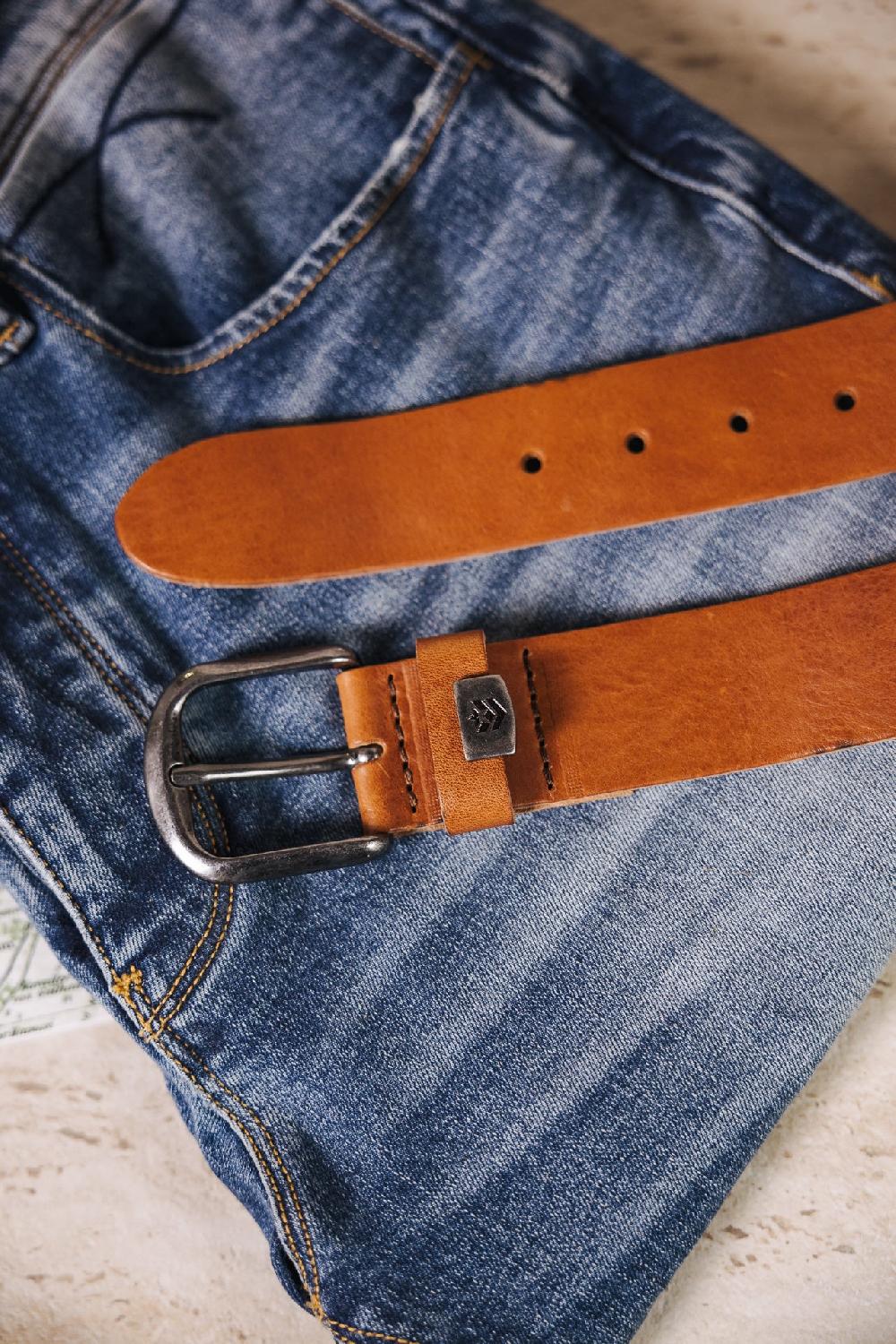 Freeman T. Porter Axen Ceinture En Cuir Homme Tan