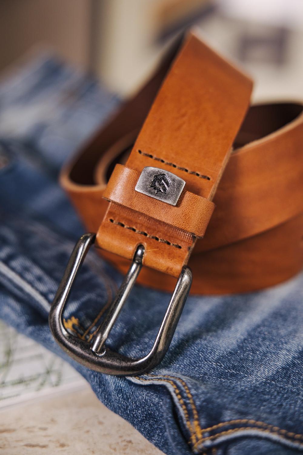 freeman t. porter Axen Ceinture en cuir Homme tan