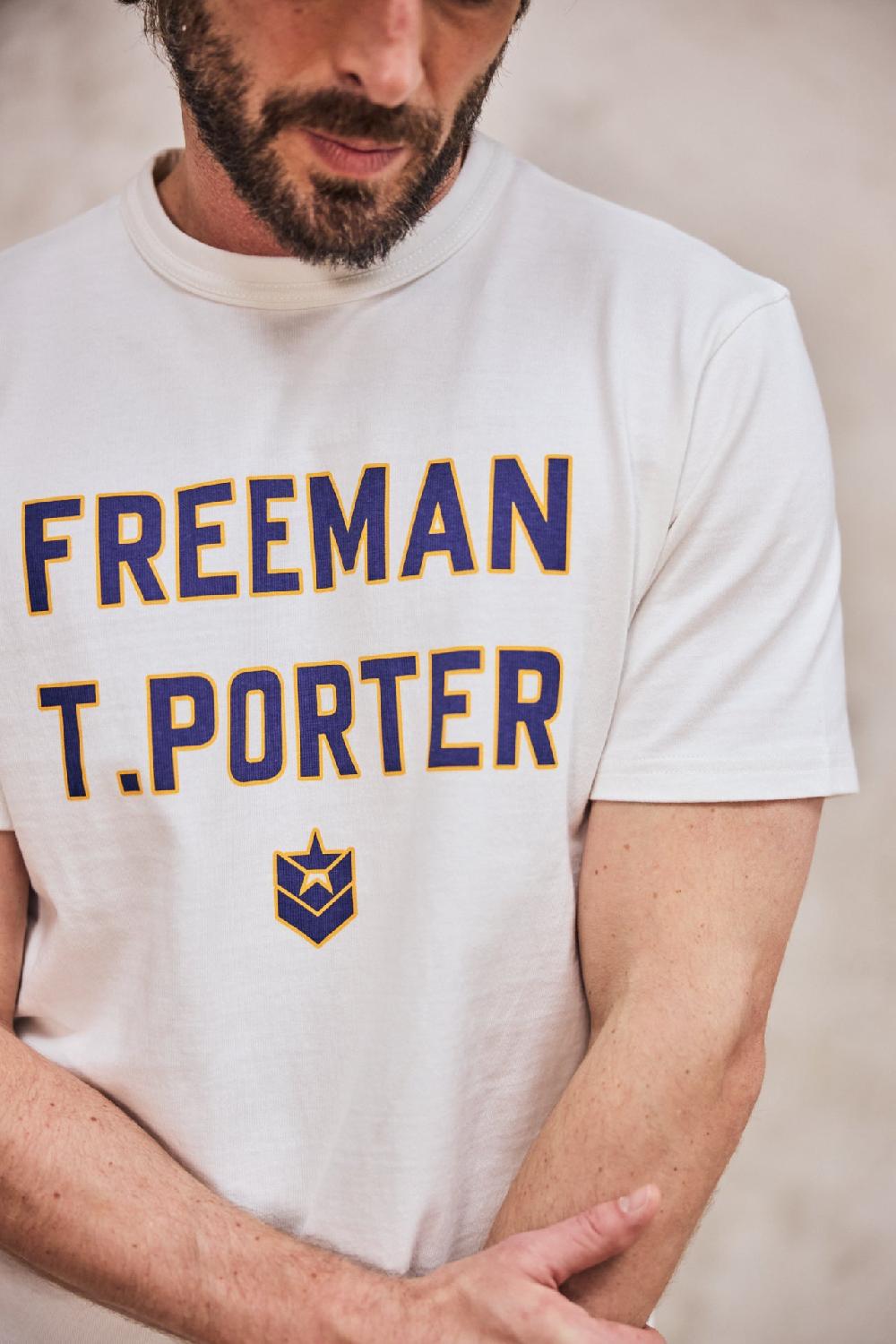 Freeman T. Porter Chuck Neon T-shirt Homme Ecru