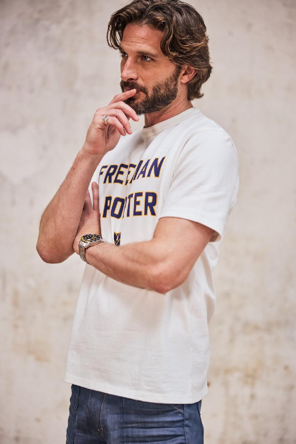 Freeman T. Porter Chuck Neon T-shirt Homme Ecru