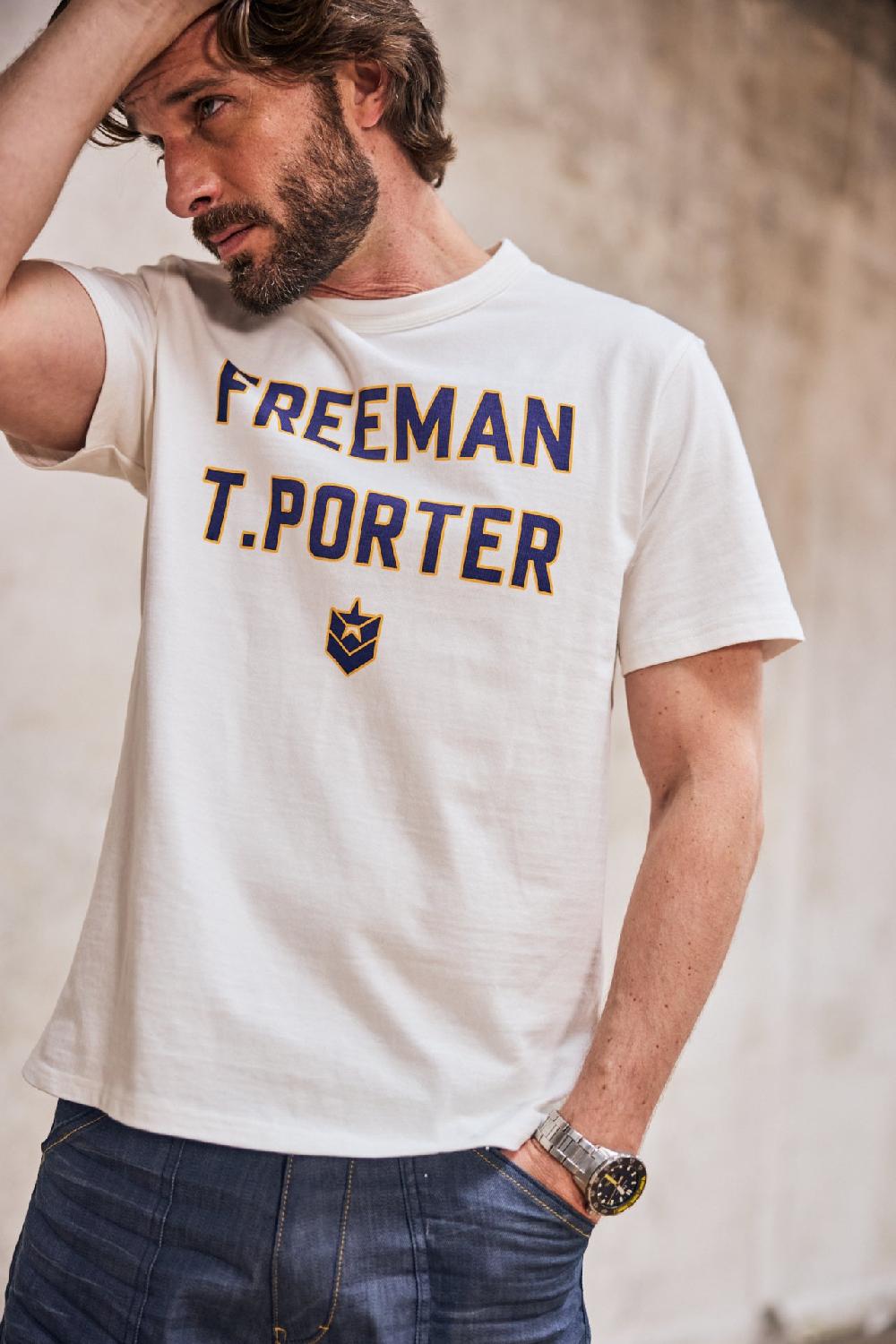 freeman t. porter Chuck Neon T-shirt Homme ecru