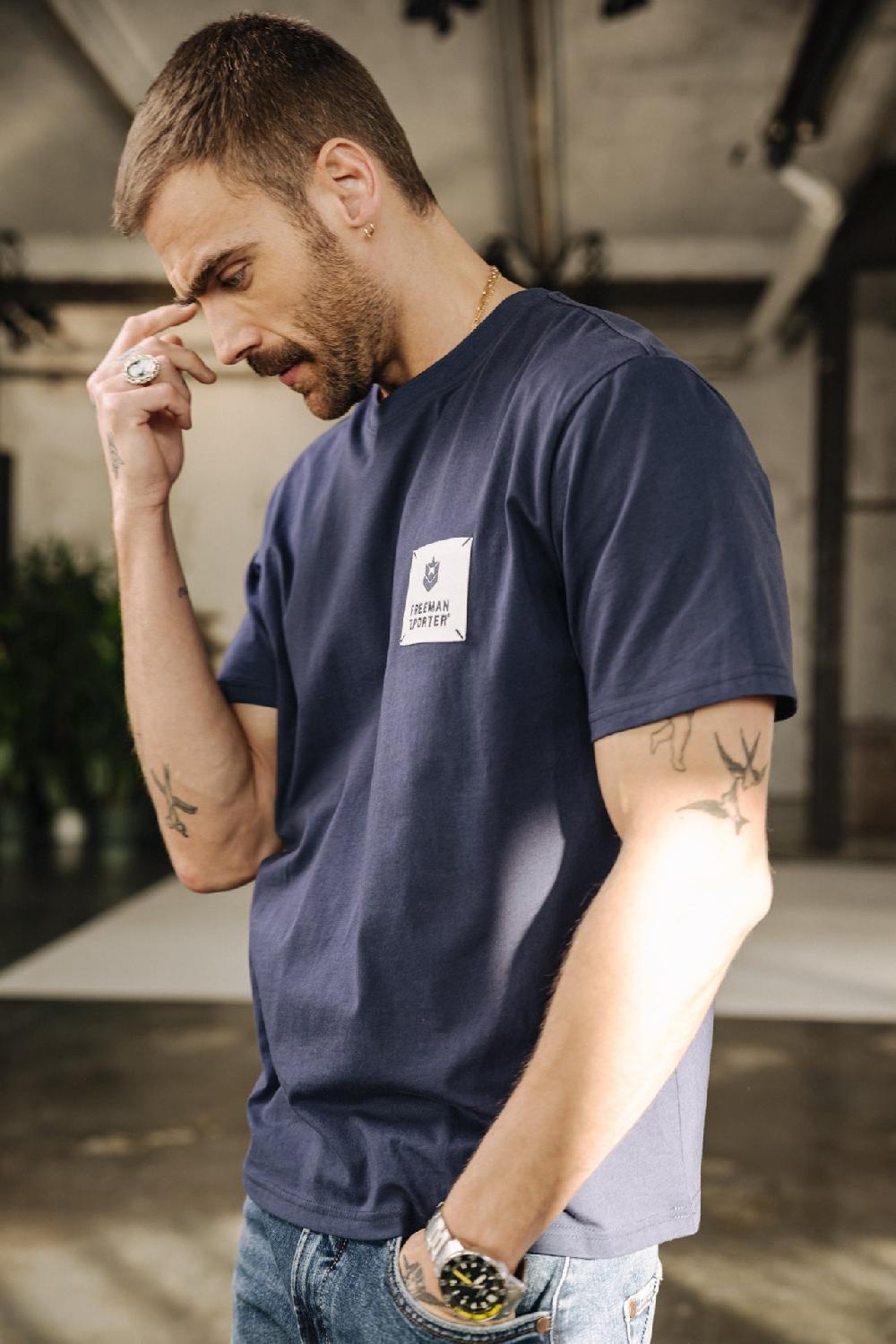 Freeman T. Porter Chuck Patch T-shirt Homme Navy