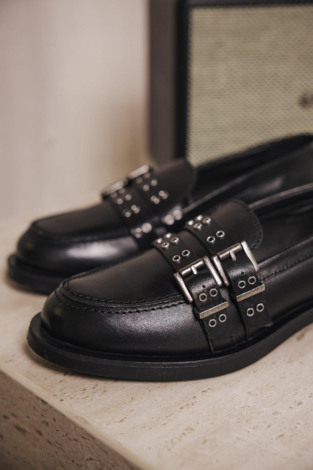 Freeman T. Porter Gemma Bis Mocassins Femme Black