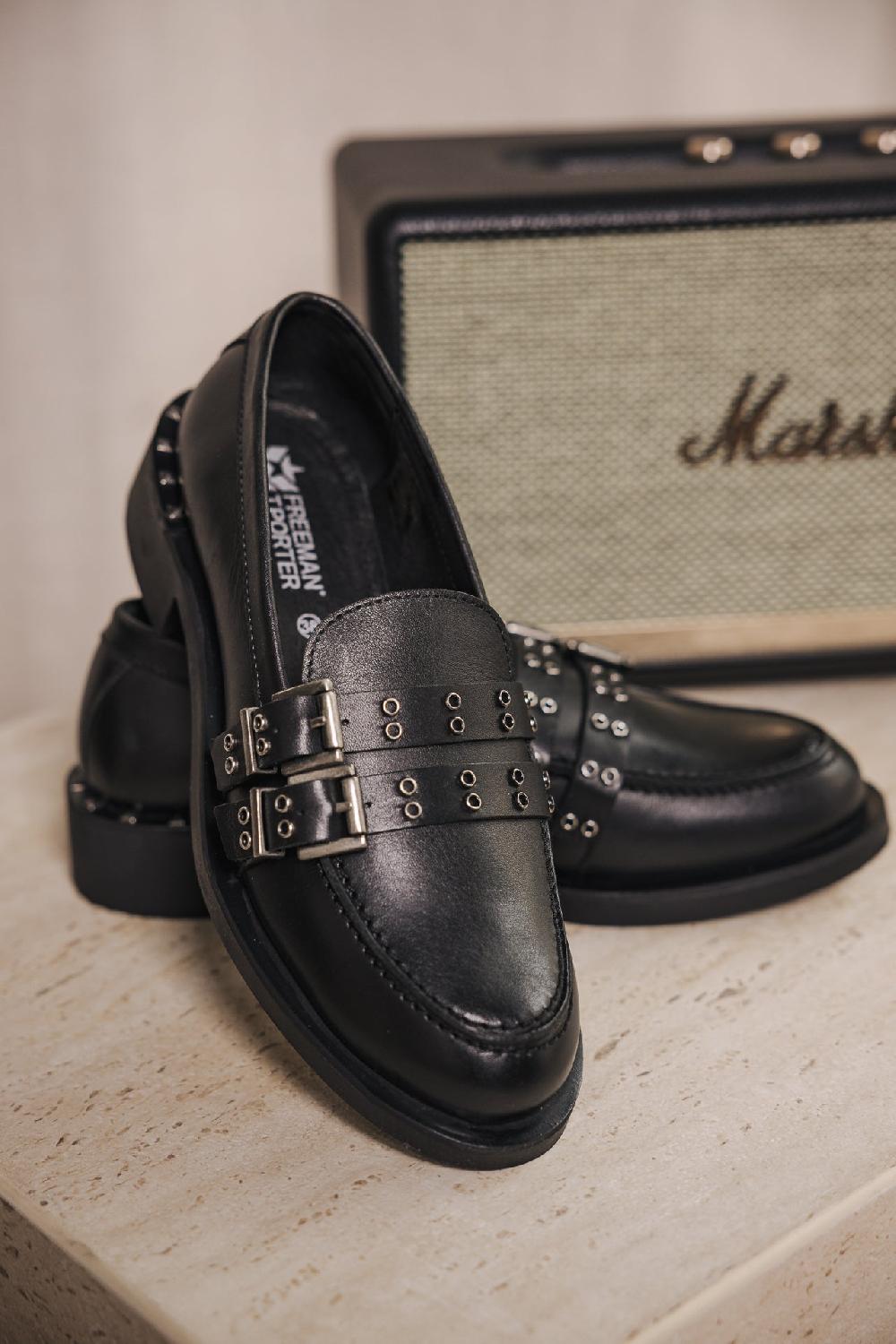 freeman t. porter Gemma Bis Mocassins Femme black