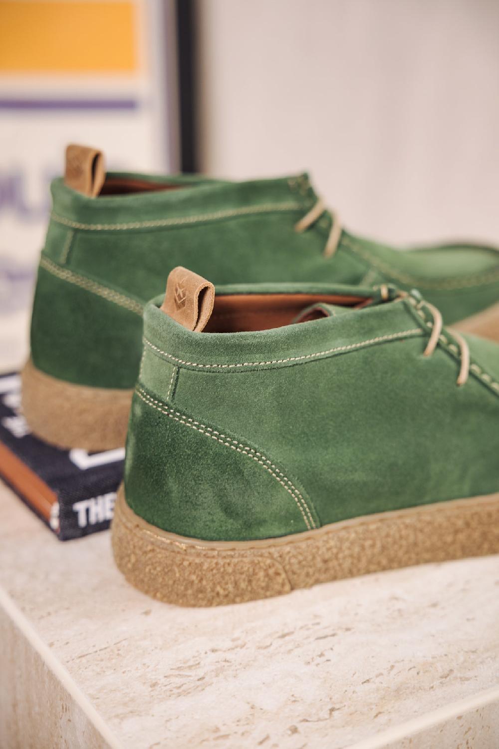 Freeman T. Porter Keo Suede Chaussures Homme Green
