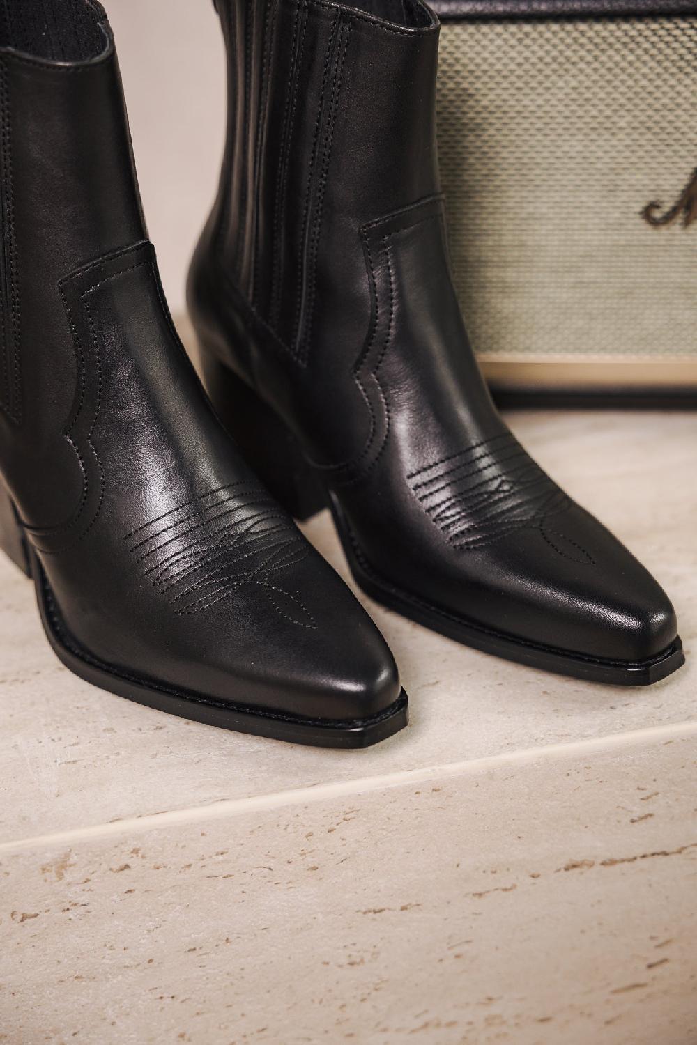 Freeman T. Porter Teresa Crust Santiags Femme Black